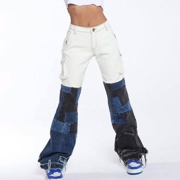 NWT Jaded London Patchwork Jeans Size 24 - Picture 3 of 9